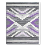 Purple Grey Zigzag Geometric Area Rug