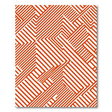 Orange Bold Orange Geometric Line Area Rug