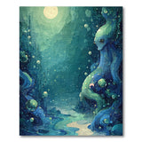 Moonlit Deep Sea Octopus Area Rug