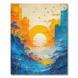 Radiant Sunset Valley Abstract Area Rug
