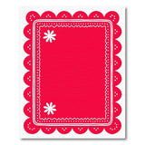 Vintage Red Scalloped Daisy Rug