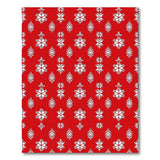 Red Geometric Modern Red Snowflake Pattern Area Rug