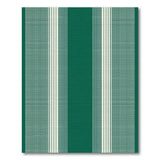 Green and White Striped Coastal Area Rug