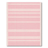 Pink Geometric Grid Area Rug