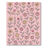 Vintage Pink Daisy Bloom Area Rug
