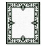 Traditional Persian Ornate Green Persian Border Area Rug
