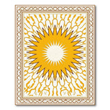 Golden Sunburst Persian Area Rug