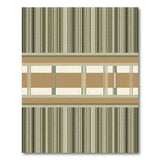 Olive Tan Striped Geometric Area Rug