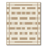 Beige and Neutral Beige Neutral Geometric Grid Area Rug