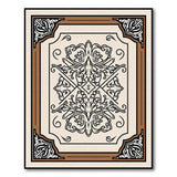 Ornate Floral Scrollwork Beige Area Rug