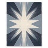 Blue and Teal Navy Starburst Geometric Area Rug