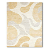 Abstract Ochre and Cream Area Rug