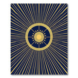 Geometric Modern Golden Sunburst Geometric Area Rug
