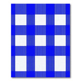 Blue Gingham Check Area Rug