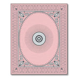 Pink Sunburst Medallion Area Rug