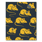 Playful Yellow Cartoon Mouse Area Rug