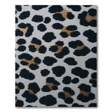 Black Gold Leopard Print Area Rug