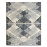 Diamond Grey Geometric Diamond Area Rug