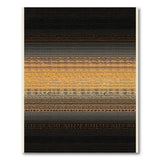 Modern Geometric Striped Area Rug in Black Tan Orange