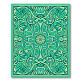 Teal Ornate Floral Persian Area Rug