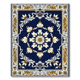 Navy Persian Floral Medallion Traditional Persian Area Rug