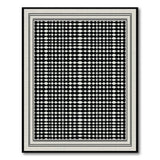 Black White Geometric Dot Wave Area Rug