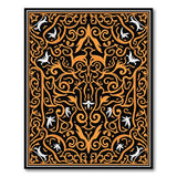 Orange Vine Floral Persian Area Rug