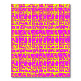 Geometric Modern Vibrant Pink Yellow Geometric Area Rug