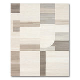 Modern Beige Grey Geometric Abstract Rug