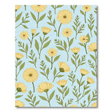 Yellow Daisy Floral Pattern Area Rug