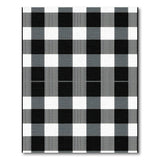 Rustic Farmhouse Black White Buffalo Plaid Area Rug