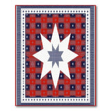 Red Star Quilt Area Rug