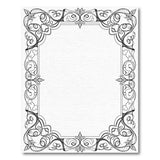 Ornate Floral Scroll Frame Area Rug