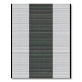 Black White Geometric Stripe Woven Area Rug