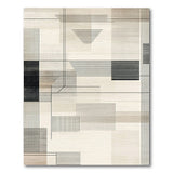 Beige and Neutral Geometric Modern Geometric Beige Neutral Area Rug