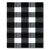 Distressed Black White Buffalo Check Rustic Rug