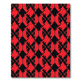 Bold Red Black Houndstooth Geometric Area Rug