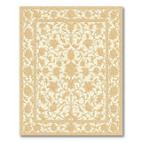 Gold and Silver Opulent Gold Floral Persian Area Rug