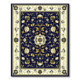 Elegant Navy Persian Floral Area Rug