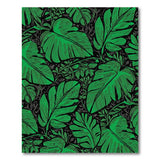 Floral Vintage Lush Monstera Leaf Green Area Rug