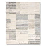 Geometric Modern Grey Geometric Stripe Area Rug