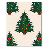 Festive Christmas Tree Pattern Area Rug