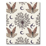 Mystical Moth Moon Boho Area Rug