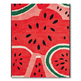 Vibrant Watermelon Fruit Pattern Area Rug