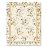 Elegant Beige Floral Swirl Vintage Area Rug