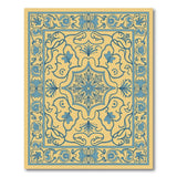 Traditional Persian Blue Teal Persian Medallion Area Rug