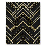 Black Gold Geometric Art Deco Area Rug
