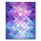 Mermaid Scale Watercolor Area Rug