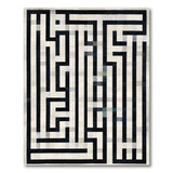 Bold Maze Labyrinth Geometric Area Rug