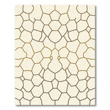 Beige Hexagon Mosaic Geometric Area Rug